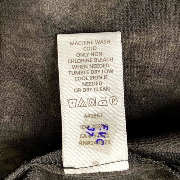 LOFT Women's Small Off Shoulder Cropped Hippie Boho Ruffled Blouse Paisley Black - Picture 9 of 10